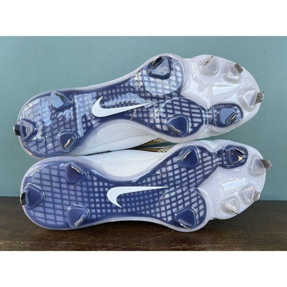 Nike Force Zoom Trout 7 Pro White/Gold Baseball Cleats Men’s Size 14 CQ7224-106 - Picture 10 of 11